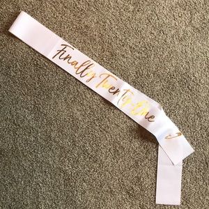 Finally Twenty-One 21st Birthday White & Gold Sash